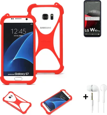 Produktbild von Handy-hülle + Kopfhörer kompatibel mit LG Electronics W41 Pro Schutz-hülle Bumper Silikon Schutz Hülle Cover Case Silikoncase Silikonbumper TPU