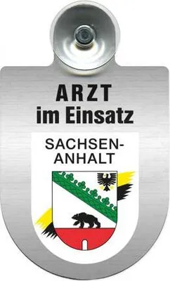 Produktbild von Einsatzschild Windschutzscheibe incl. Saugnapf - Arzt im Einsatz - 309352 - incl. Regionen nach Wahl Color - Region Sachsen-Anhalt
