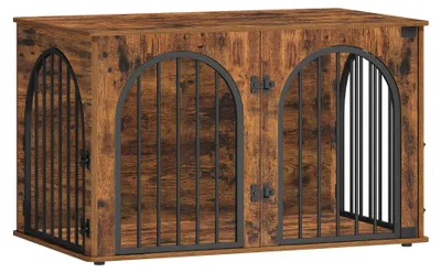 Productafbeelding van Hondenkennel - Hondenbench - Hondenkooi - Hondenhok - Hondenbox - 3 Deuren - Arched Design
