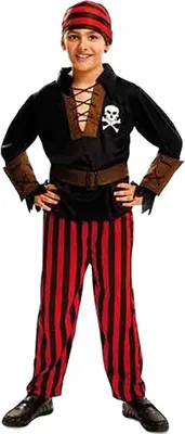 Imagen del producto de Disfraces de pirata para mamá, con bandana, para niños, color rojo, tallas de 10 a 12 años. Color rojo, tallas de 10 a 12 años