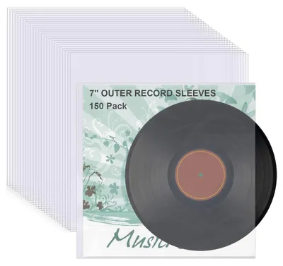 Obrázok produktu pre 150 obalov na gramoplatne formátu 7 palcov, ochrana vinylových singlov