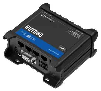 Produktbild von TELTONIKA RUT986 CAT4 LTE Router Dual SIM und eSIM, RS232/485