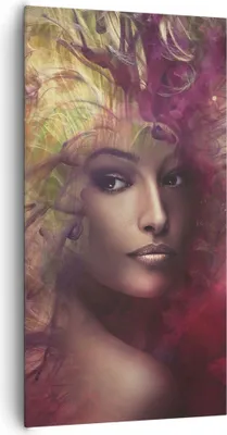 Produktbild von Bild auf Leinwand - Leinwandbild - frau gesicht - 65x120cm - Wand Bild - Wanddeko - Wandbilder - Leinwanddruck - Bilder - Kunstdruck - Wanddekoration - Leinwand bilder - Wandkunst - PA65x120-3736