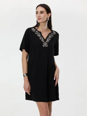 Produktbild von Orsay Schwarzes knielanges Damenkleid 38