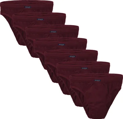 Produktbild von BRUBAKER 7er Pack Herren Slips 100% Baumwolle Bordeaux Rot Gr. XL