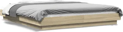 Obrázek produktu pro vidaXL Postel Sonoma Dub 150x200 cm výrobek z odvozeného dřeva