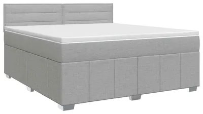 Obrázok produktu pre vidaXL Box spring posteľ s matracom svetlo sivá 160 x 200 cm látka
