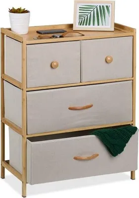 Produktbild von Sekretär aus Bambus 4 Schubladen