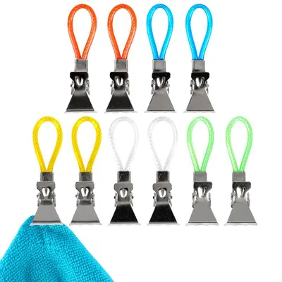 Produktbild von Vilde Clips für Handtücher Handtuch Halter Aufhänger Handtuchhaken Kleiderhaken Haken 8 Stk.