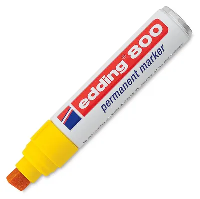Produktbild von Edding 800, Gelb, Meißel, Weiß, Gelb, Aluminium, 4 mm, 1,2 cm