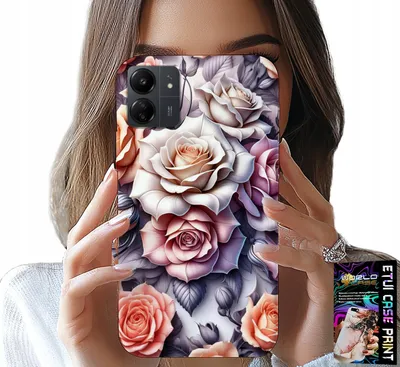Image de Étui pour Xiaomi Poco C65 - Motifs floraux Rose Roses Fleurs Étui