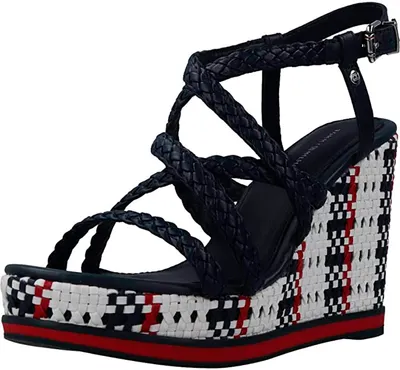 Produktbild von Tommy Hilfiger Damen FW0FW04726-0KP Sandalen Wedges Blau #123