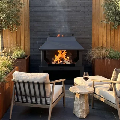 Image de Foyer d'extérieur ASH Woodfire noir