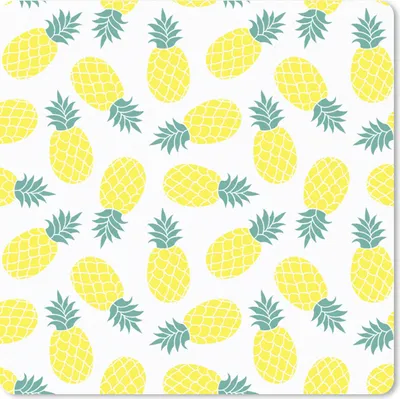Produktbild von MuchoWow® Mauspad Mousepad Sommer - Tropisch - Design - Ananas 20x20 cm - Mousepads - Maus Mat - Pad - Mausunterlage - Desk Mat - Bureauartikeln