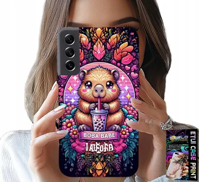 Immagine prodotto di Custodia Per Samsung Galaxy S21 - Dolce Capibara Con Sceicco, Super Design