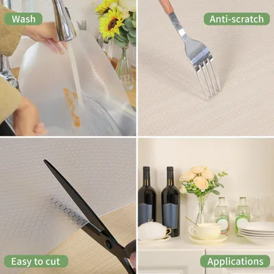 Produktbild von Schubladenmatte 60 cm x 6 m, wasserdicht, transparent, für Küchenschrank