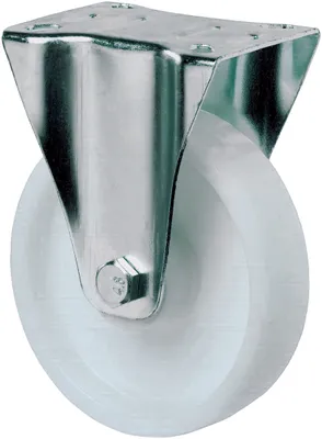 Produktbild von BS Rollen BS Transportrolle L410, Bockrolle, Rad-Ø 80 mm, Tragkr. 125 kg, Rollenlager, Lauffl. Kunststoff, Radk. Kunststoff