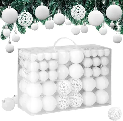 Image de 100 boules de Noël rouges pour la décoration