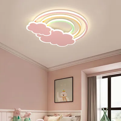 Produktbild von LED Deckenleuchte,Dimmbar Kinderzimmer,57W,Ø55cm,Deckenlampe,Wolkenform, Kinderzimmerbeleuchtung,3 Farbtemperaturen einstellbar,Ohne Fernbedienung