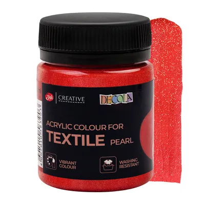 Produktbild von Decola Perlglanz Textilfarbe, 50 ml, Rot