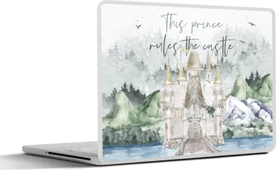 Produktbild von MuchoWow® Laptop Aufkleber Sticker Cover Zitate - Sprichwörter - Kinder - Dieser Prinz regiert das Schloss - Kinder - Baby - Jungen 30x21 cm - Sticker für Laptop - Selbstklebend