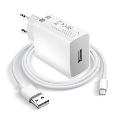 Produktbild von Xiaomi, USB-Ladegerät (18W, MDY-10-EF) mit USB / USB-C Kabel, Weiß