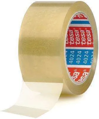 Produktbild von 4 Rollen tesa 4024 PP Packband leise, 66 m x 75 mm, transparent