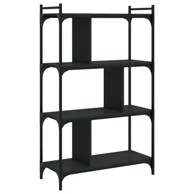 Obrázek produktu pro vidaXL Regál na knihy 4 police černý 76x32x123 cm Dřevěné konstrukce