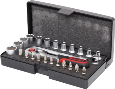 Produktbild von KS Tools 26-tlg. Steckschlüsselsatz mit Umschaltknarre 1/4" 917.0626