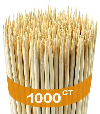 1000 Bambusspieße 20,3 cm, 4 mm, Naturholz für Grill & Basteln