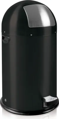 Image de EKO Poubelle à pédale Kickcan 33 L noir mat