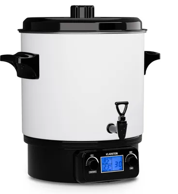 Image de Klarstein autocuiseur avec robinet, autocuiseur numérique 27 L, autocuiseur 2000 W en acier inoxydable, autocuiseur pour vin chaud & aliments, bouilloire d'eau chaude, machine à thé & à faire du vin chaud avec robinet