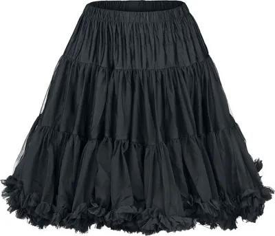 Produktbild von Banned Alternative Mittellanger Rock Damen Walkabout Petticoat schwarz XS-S