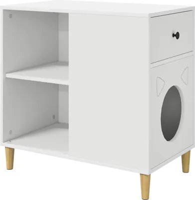 Obrázok produktu pre Mačka Dom Biela 72 x 42.5 x 70 cm Kompozitné drevo