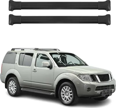 Image de Barres de toit transversales pour Nissan Pathfinder 2004-2013 Aluminium Noir