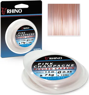 Produktbild von Rhino Pink Champagne Fluoro Carbon Vorfach Ø 0,35mm 15m 7kg