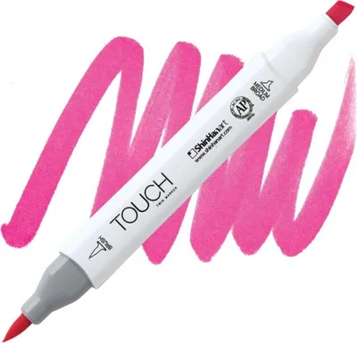 Imagen del producto de Lihová fixa TOUCH, doble cara, Brush & Chisel, color rosa fluorescente, modelo F125