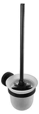 Produktbild von Sapho X-ROUND BLACK Hänge-WC-Bürste, Milchglas, Schwarz matt