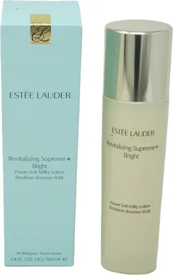 Zdjęcie produktu dla Estée Lauder Revitalizing Supreme + Bright Milky Lotion, Balsam do twarzy, Kobiety, 100 ml, Skóra uniwersalna, Przeciw wągrom, Rozjaśniający, Nawilżający, Wygładzający, Butelka