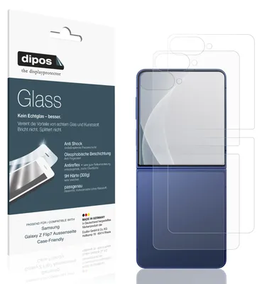 Image de 2x Protection écran pour Samsung Galaxy Z Flip7 Face extérieure Case-Friendly mat Verre souple Film Protecteur 9H dipos (1x écran extérieur + 1x face arrière)