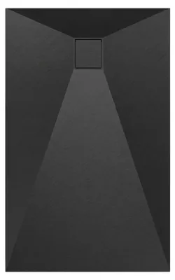 Produktbild von Granitan - Duschwanne - Duschtasse - 120x80 cm - Schwarz - Antirutsch - Dusche - TEJA