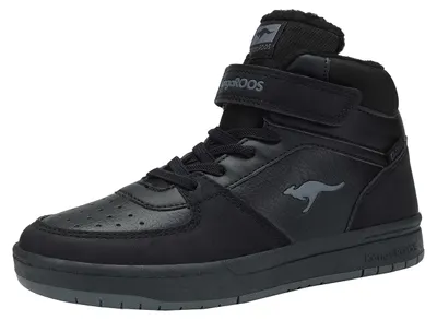 Immagine prodotto di KangaROOS K-CP Bound Mid EV Sneaker unisex da bambino, modello alto, con fodera termica, nero, numero di scarpe: 32 EU