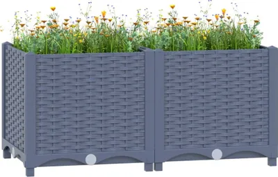 Produktbild von The Living Store Hochbeet 80x40x38 cm Polypropylen