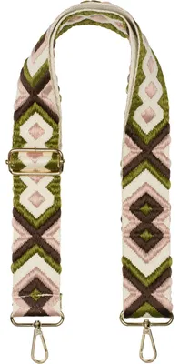 Produktbild von styleBREAKER Taschen Schulterriemen verstellbar mit buntem Ethno Muster, Wechsel Taschengurt, Karabiner, Handyband 02013024