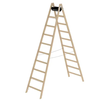 Produktbild von MUNK Holz Stehleiter 2x10 Sprossen