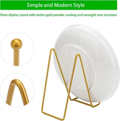 Produktbild von Tellerständer - 15 cm - Tellerhalter für Dekoteller - Präsentationsständer - Aufsteller für Teller, Bilder, Fotos, Bücher und Sammlerstücke - Schwarz