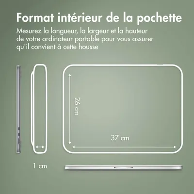 Image de Accezz Leather Laptop sleeve for the Apple MacBook 16 inch - Housse pour ordinateur portable - Noir