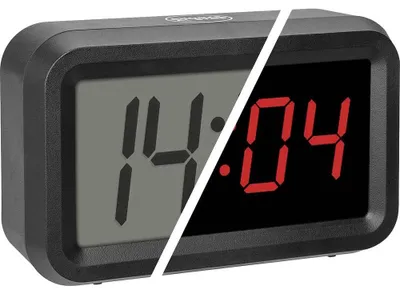 Digitalwecker LCD-LED-Hybrid, Alarm, Schlummer, dimmbar, schwarz