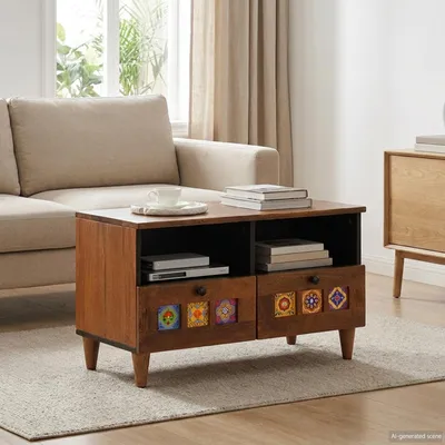 Zdjęcie produktu dla vidaXL Stolik kawowy brązowy 80 x 54 x 40 cm lite drewno mango