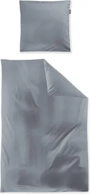 Produktbild von Irisette GmbH & Co. KG Mako-Satin uni Bettwäsche Set uni Paris 8000 Farbe blau Größe 135x200+40x80